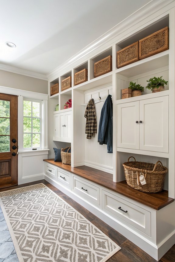 customized built ins for mudroom