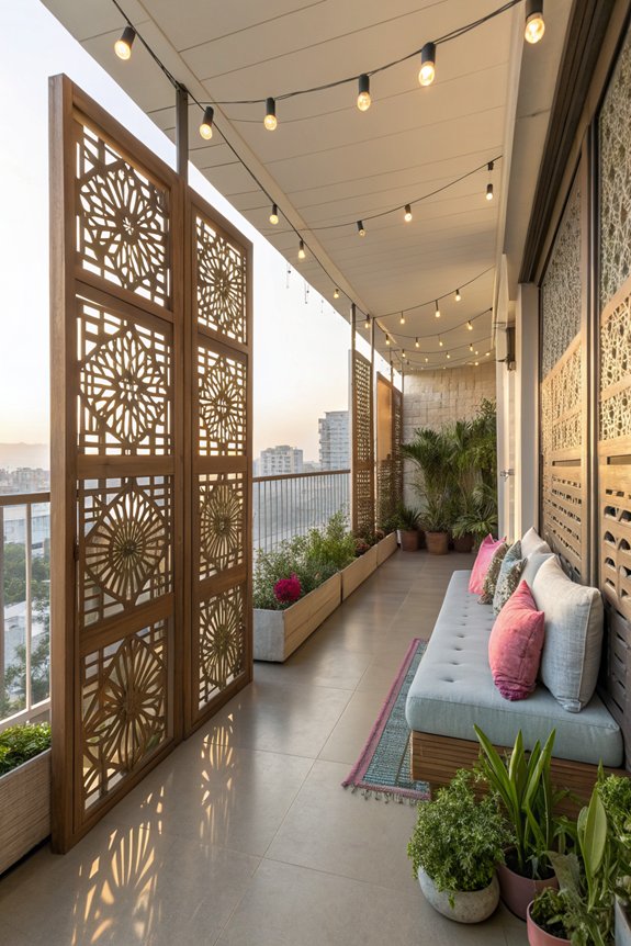 decorative screens enhance privacy