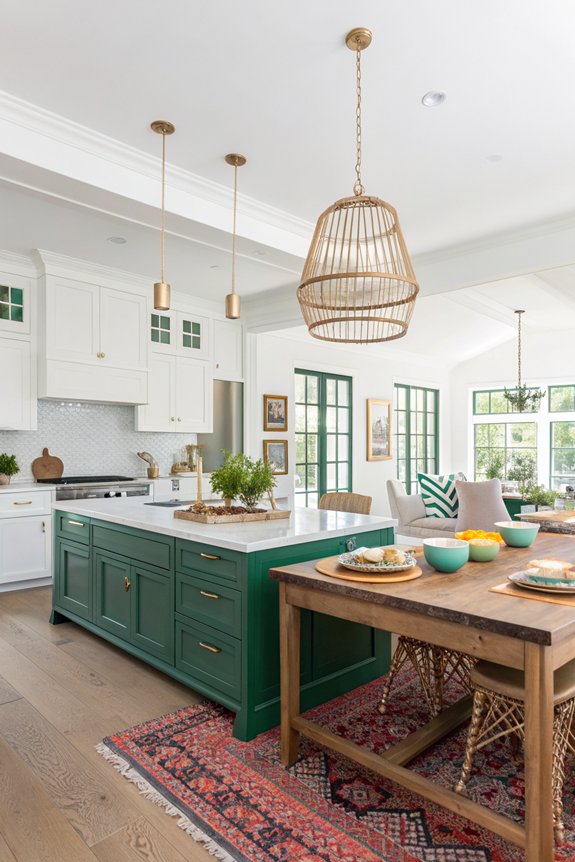 define areas with statement pieces