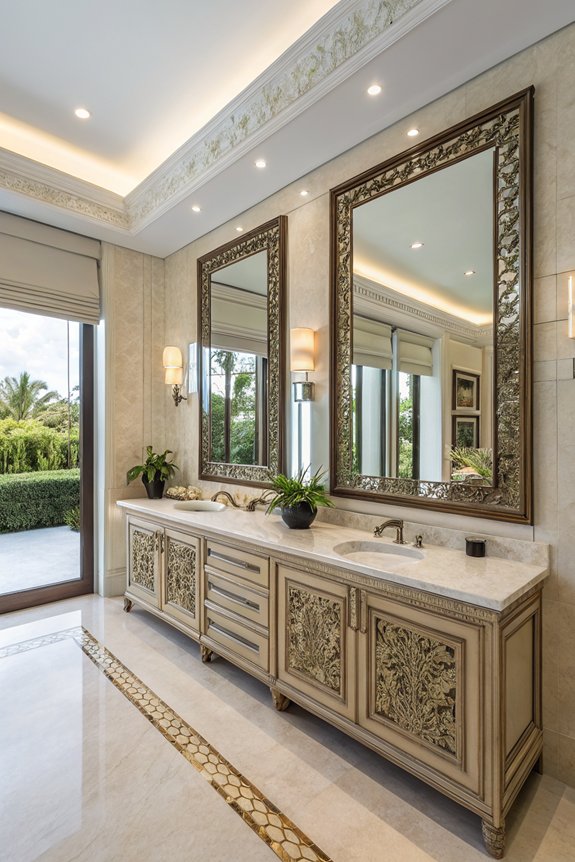 dual mirror bathroom designs
