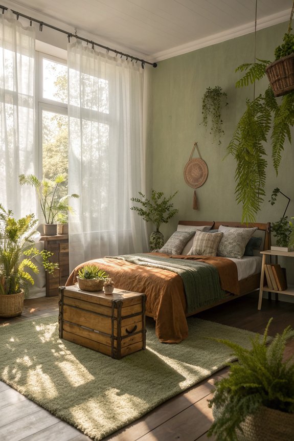 earthy tones promote tranquility