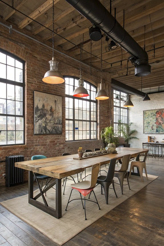 eclectic industrial furniture combinations