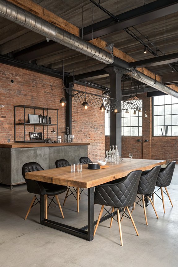 edgy black industrial chairs