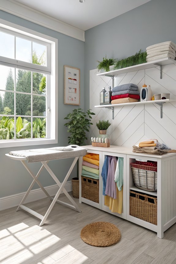 efficient laundry folding station