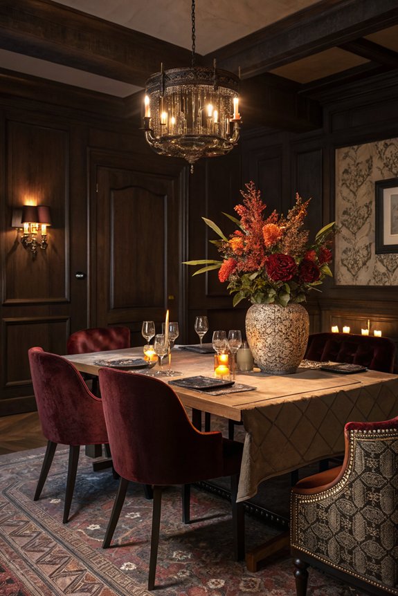 elegant artistic dining accents