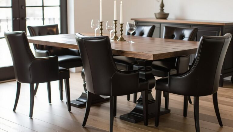 elegant black dining chairs