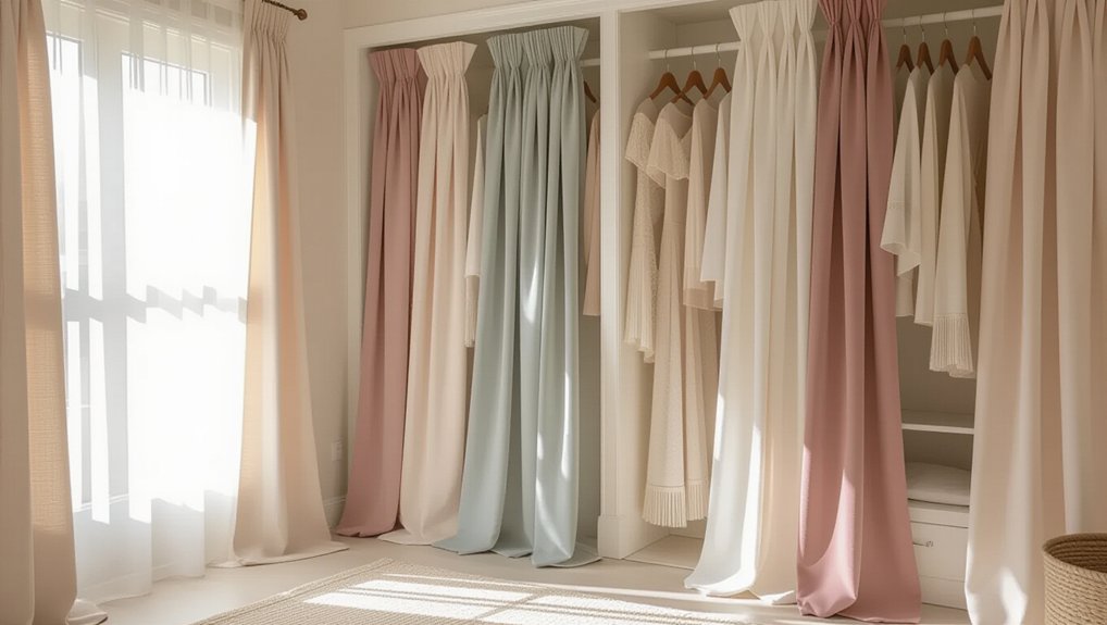 elegant curtain closet designs