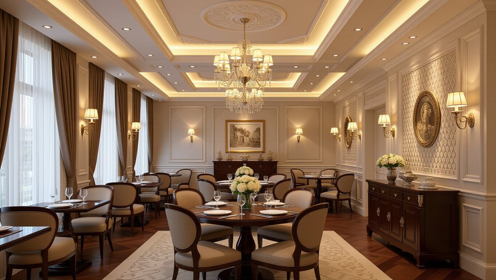 elegant dining room ceilings