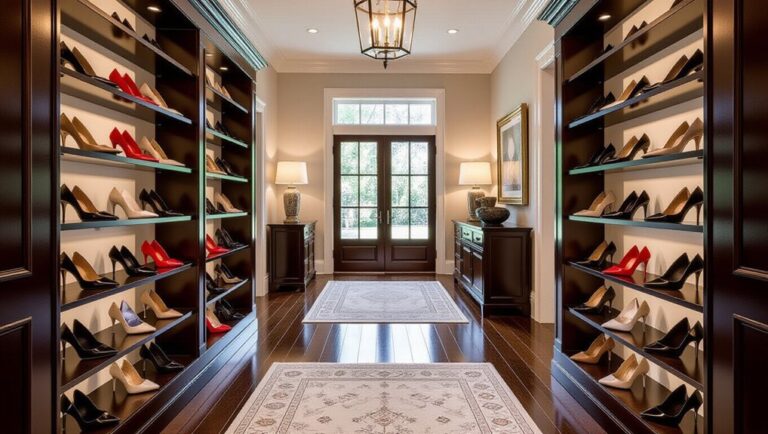 elegant entrance shoe storage