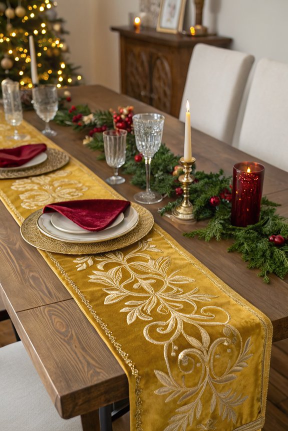 elegant festive table runners