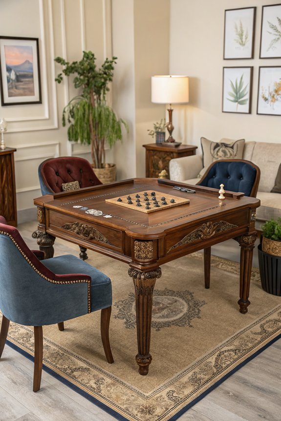 elegant game tables storage