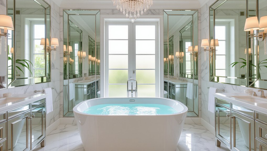 elegant large bathroom mirrors