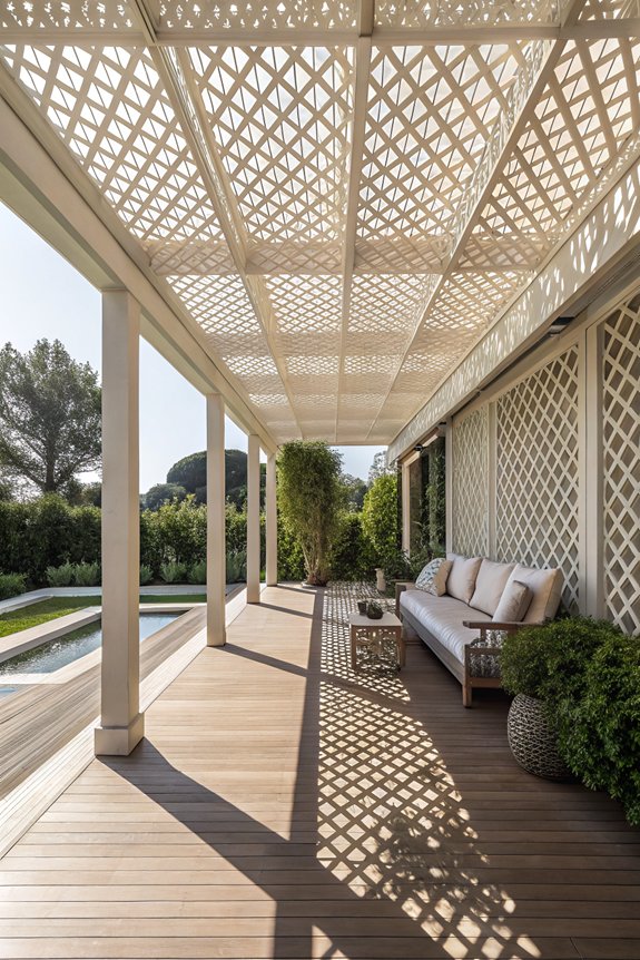 elegant lattice patio roofs