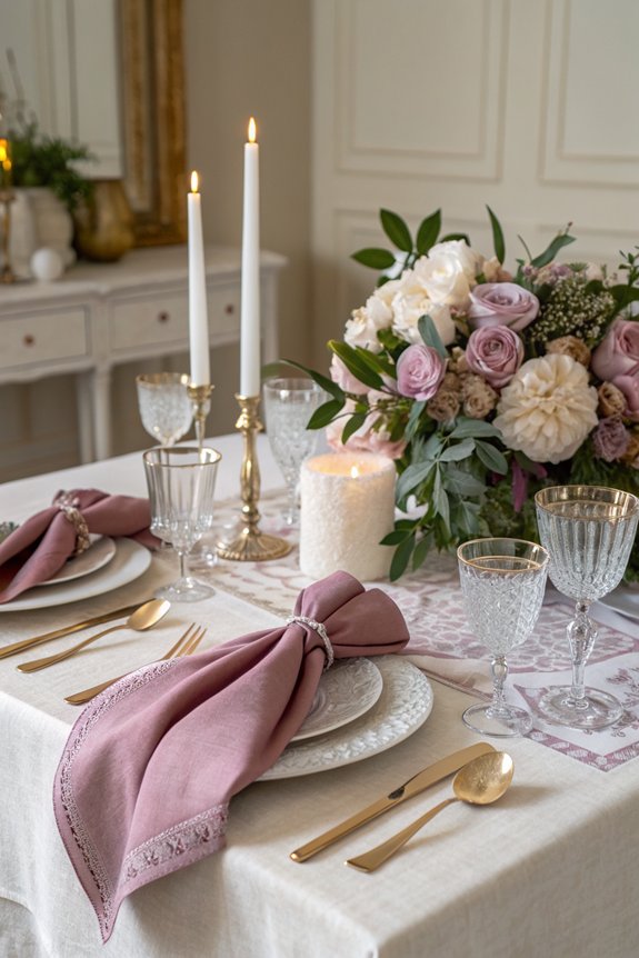 elegant linens create coziness