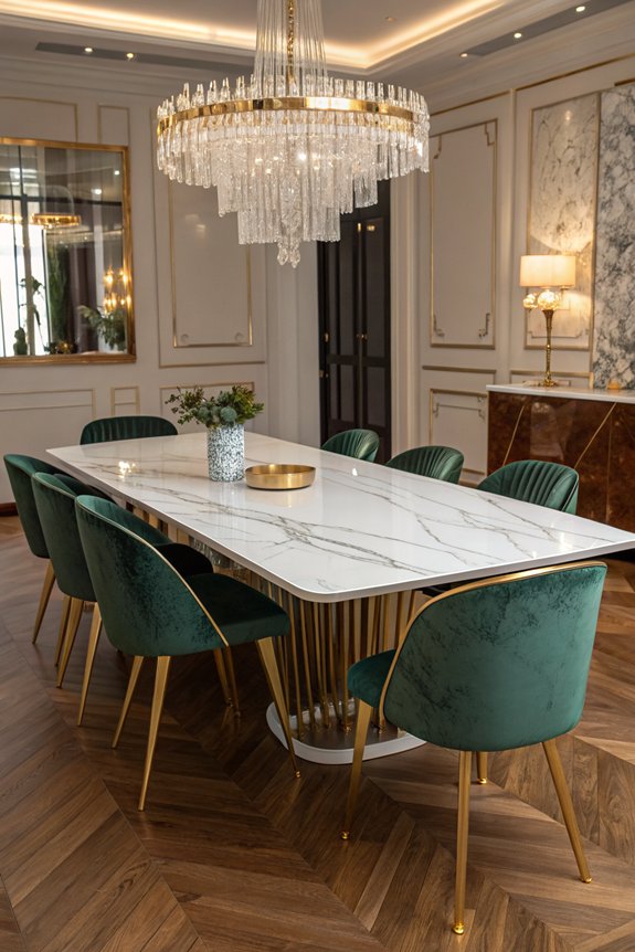 elegant marble dining tables