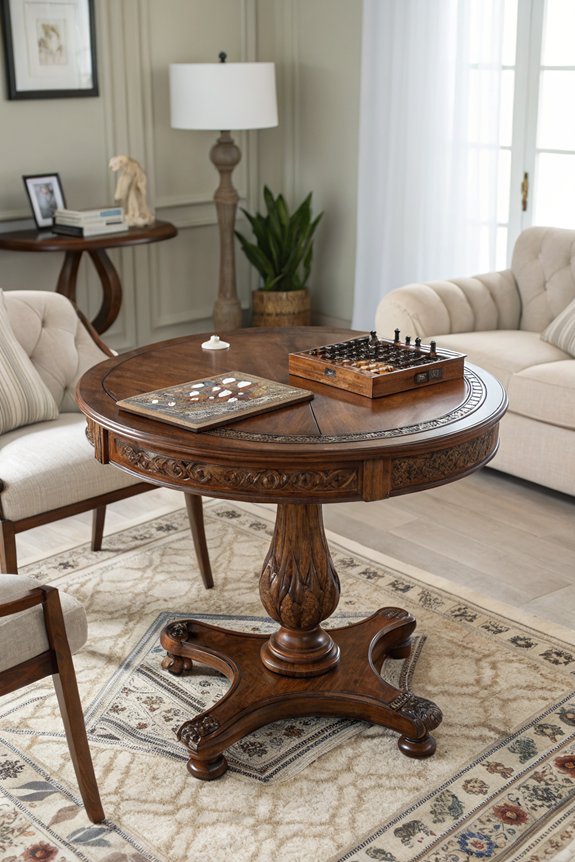 elegant minimalist antique tables