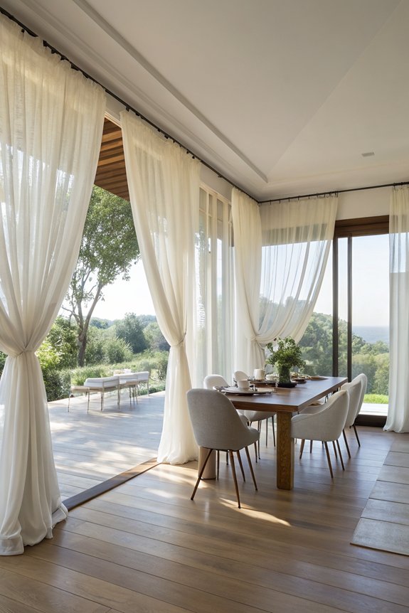 elegant sheer curtain ambiance