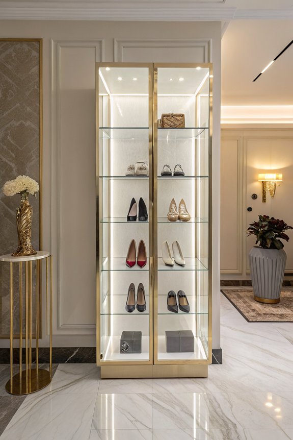 elegant shoe display cabinets