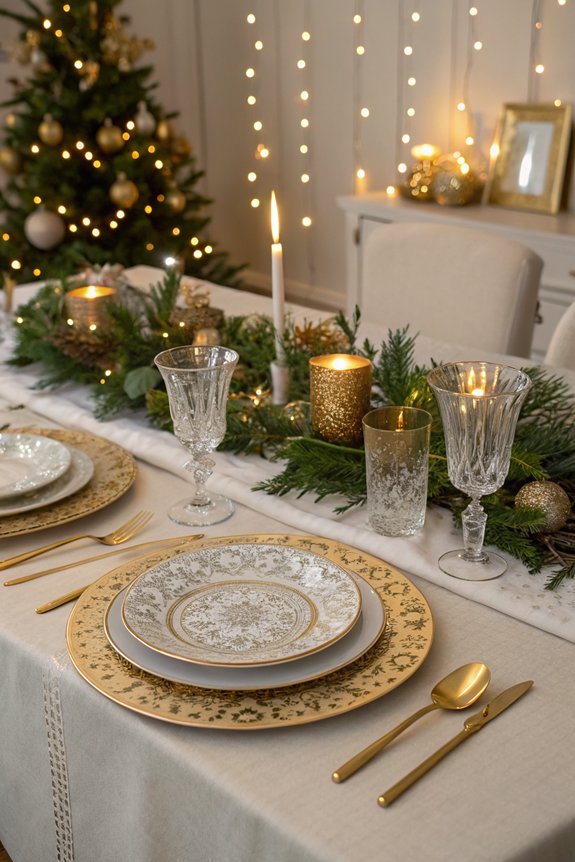elegant silver and gold decor