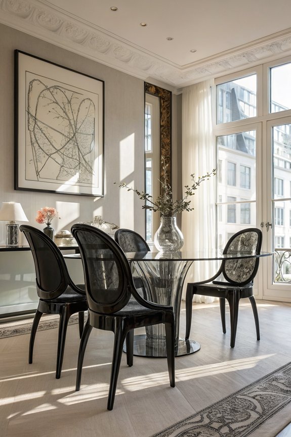 elegant space saving dining chairs