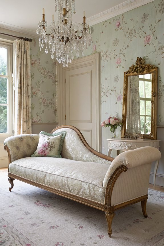 elegant vintage chaise lounges
