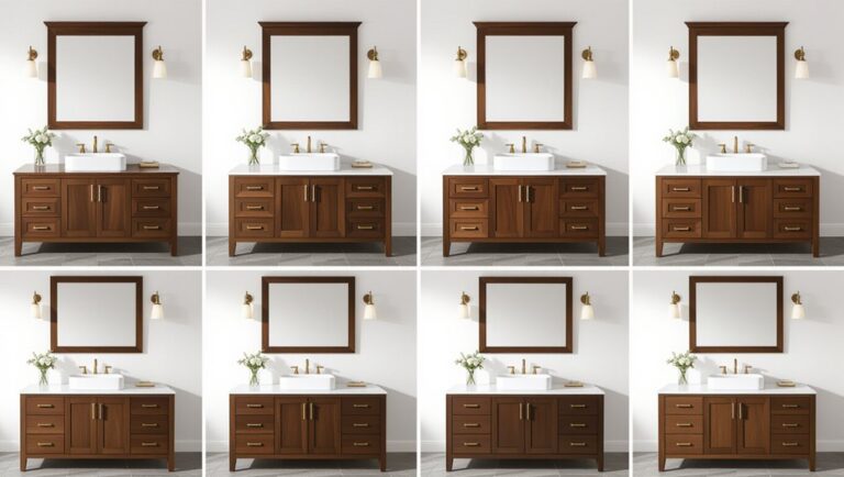 elegant walnut bathroom vanities