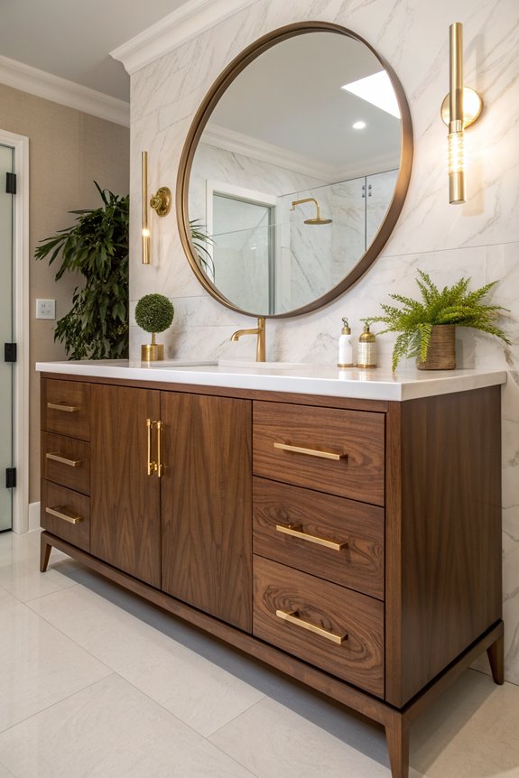 elegant walnut vanity upgrade