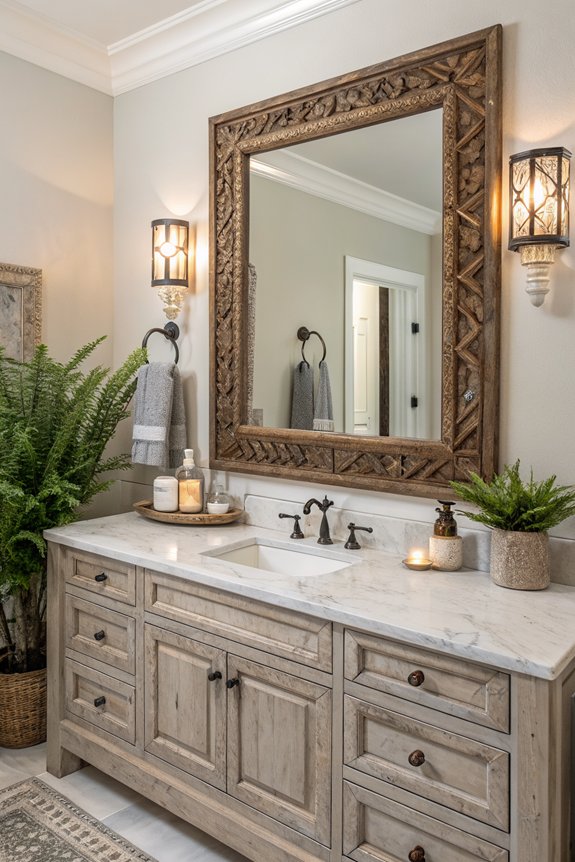 enhance bathroom mirror aesthetics