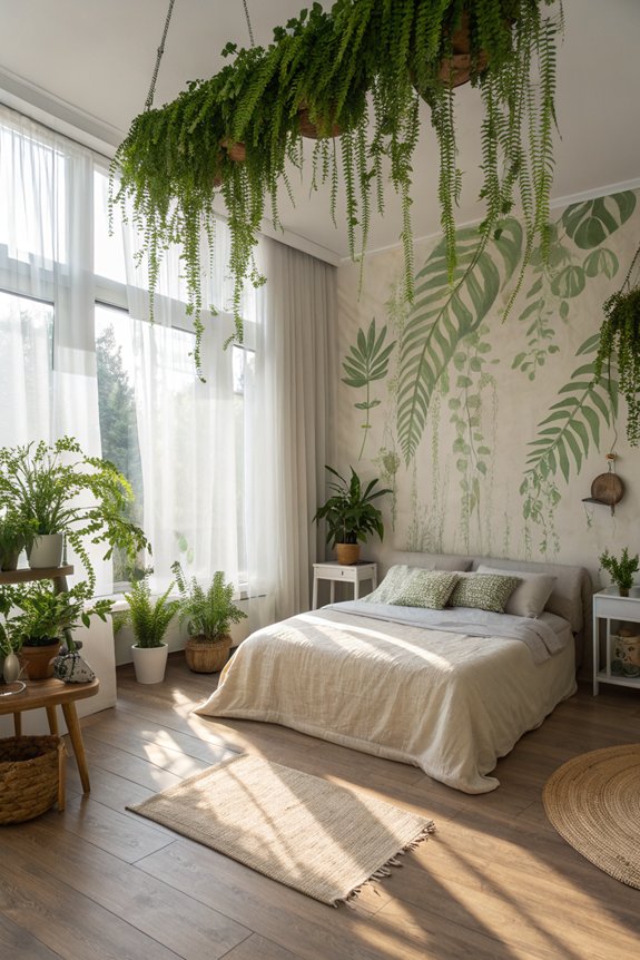 enhance bedroom with greenery