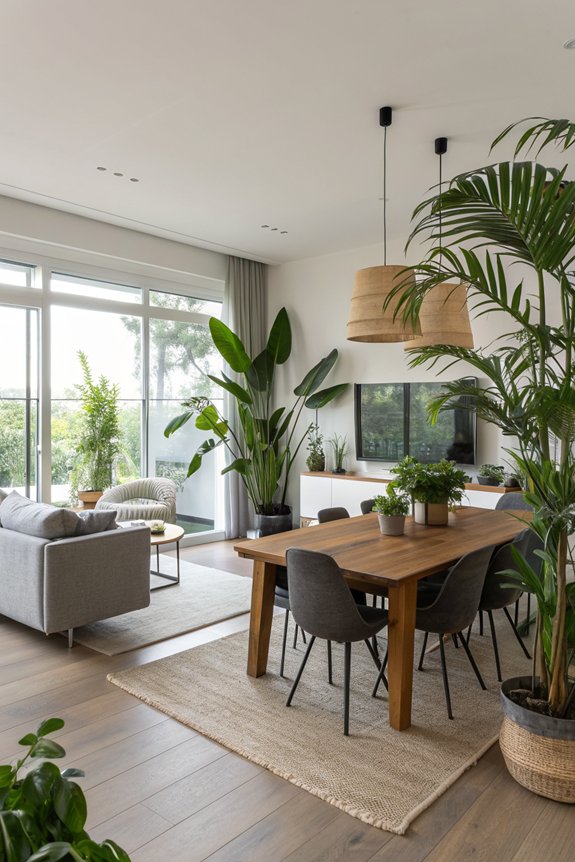 enhancing ambiance with plants