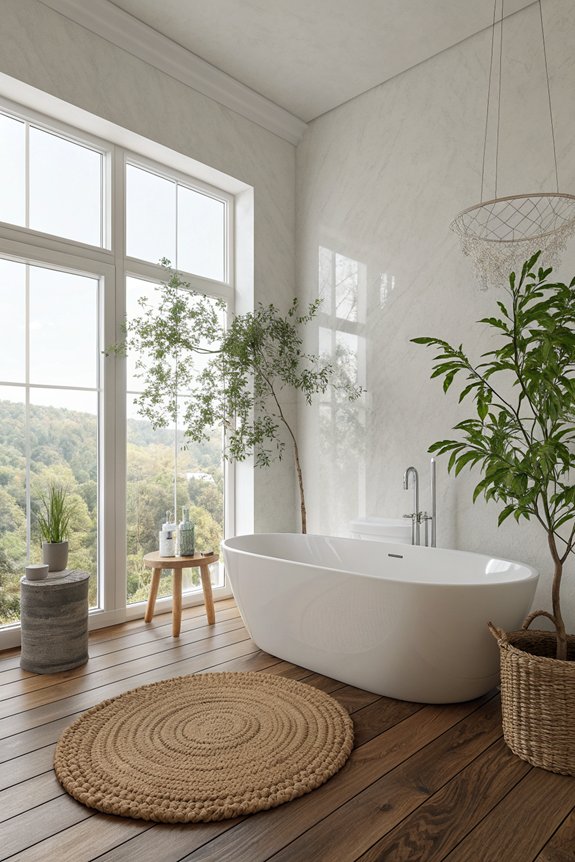 enhancing minimalist bathroom textures