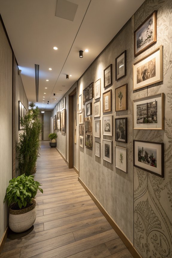 family photo timeline display