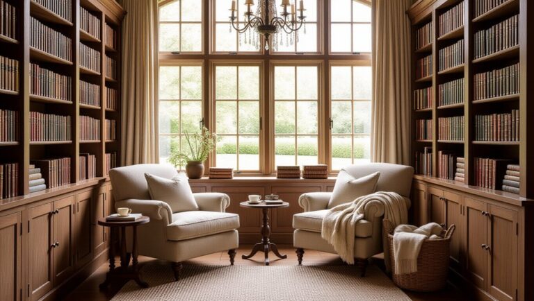 farmhouse library design inspirations