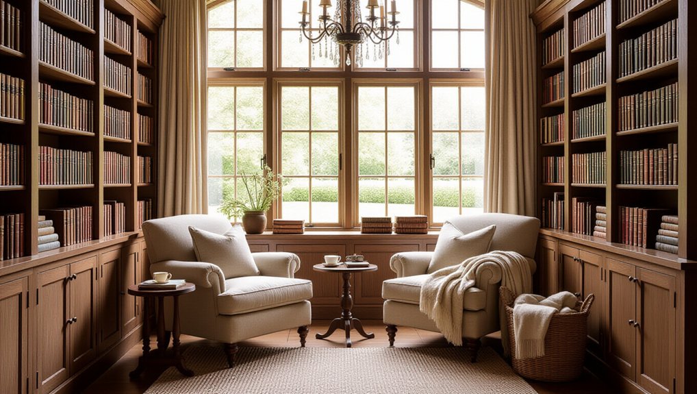 farmhouse library design inspirations