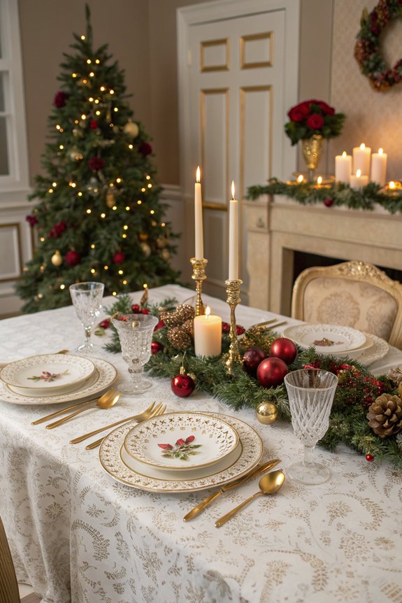 festive dining table decor