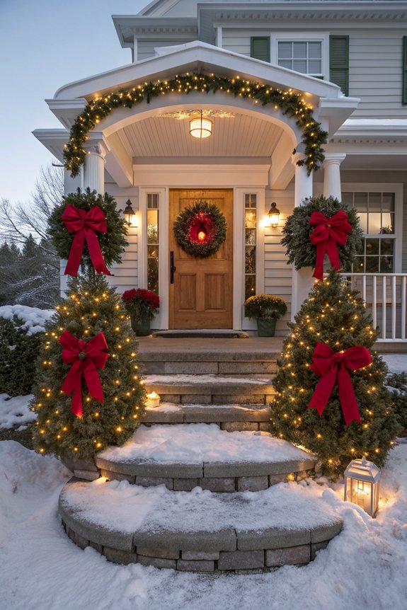 festive door decoration idea