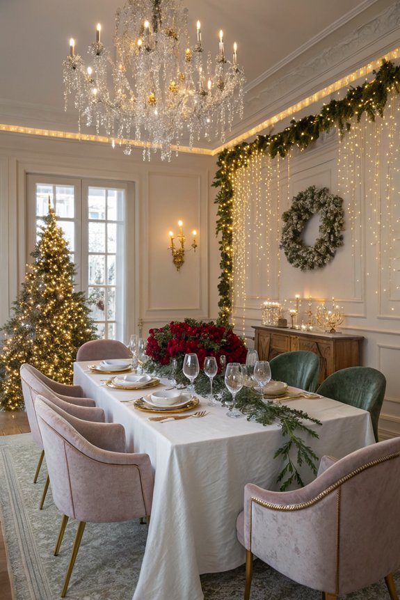 festive garland wall decor