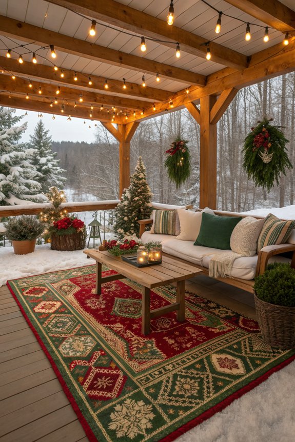 festive outdoor rug options
