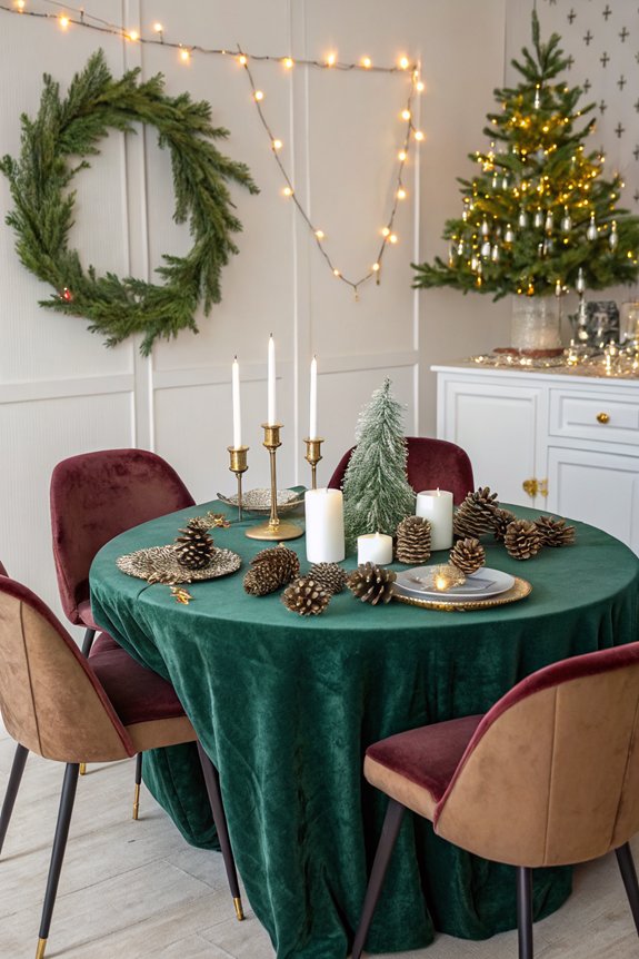 festive table shape arrangements