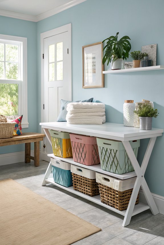 folding station for organization