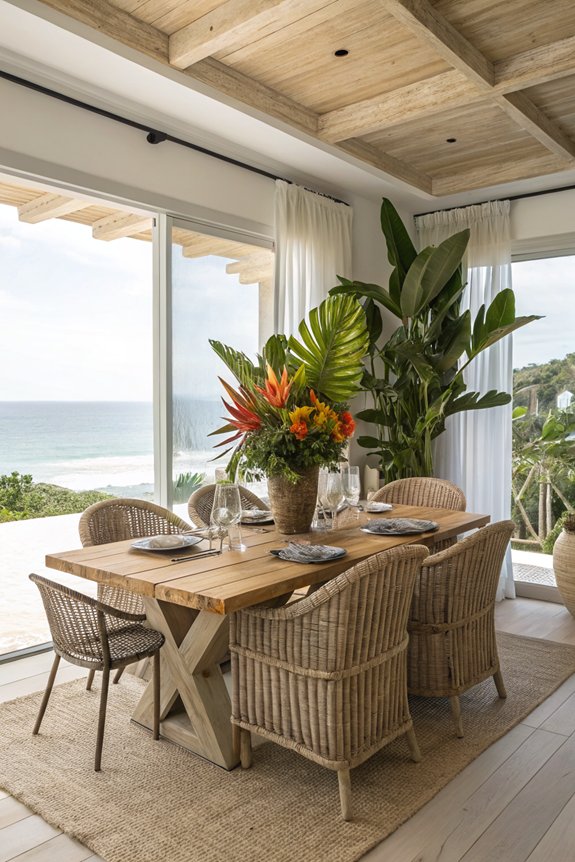 fresh greenery enhances ambiance