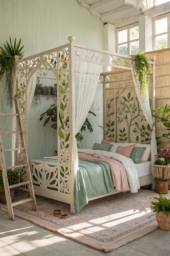 garden inspired bed frame selection