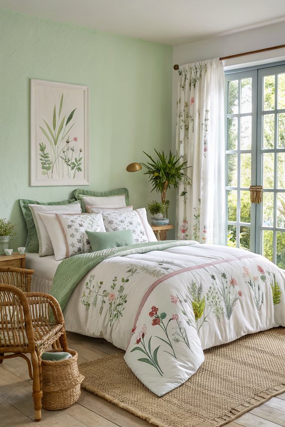 garden themed bedding selection