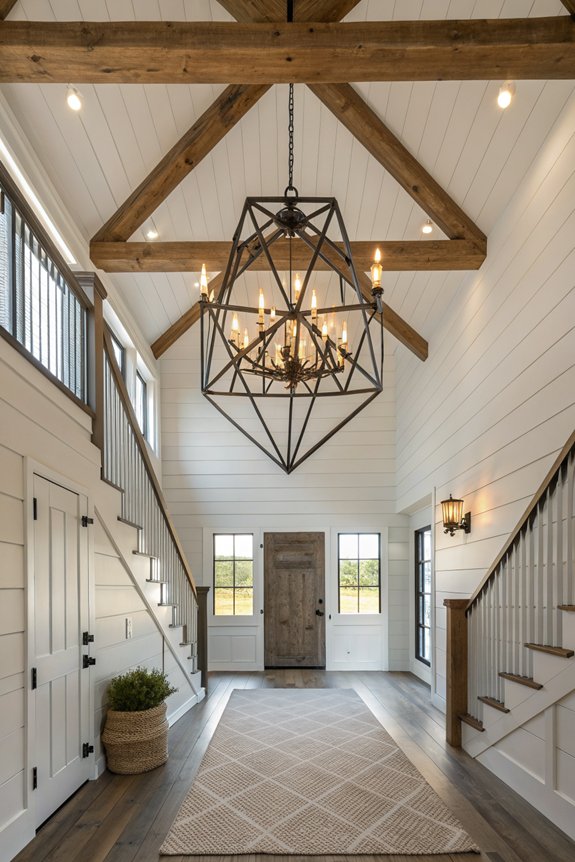 geometric chandeliers for foyers