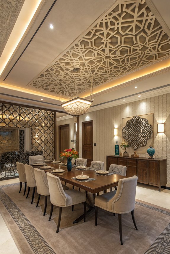 geometric patterns for dining