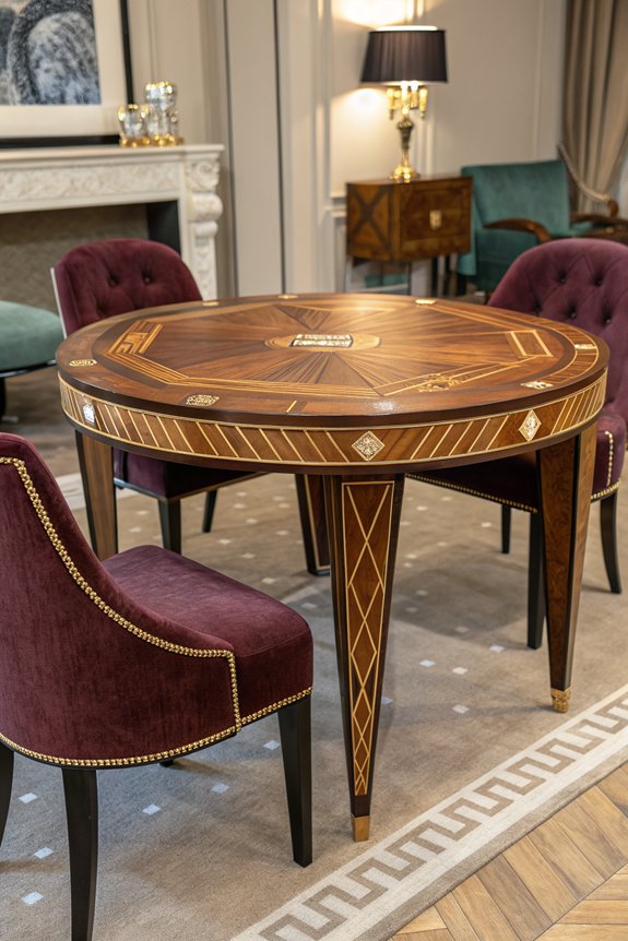 glamorous art deco game tables