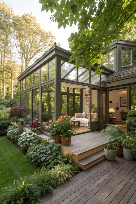 glass walls for modern oasis