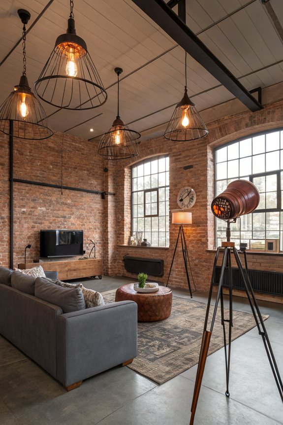 industrial rustic living room style