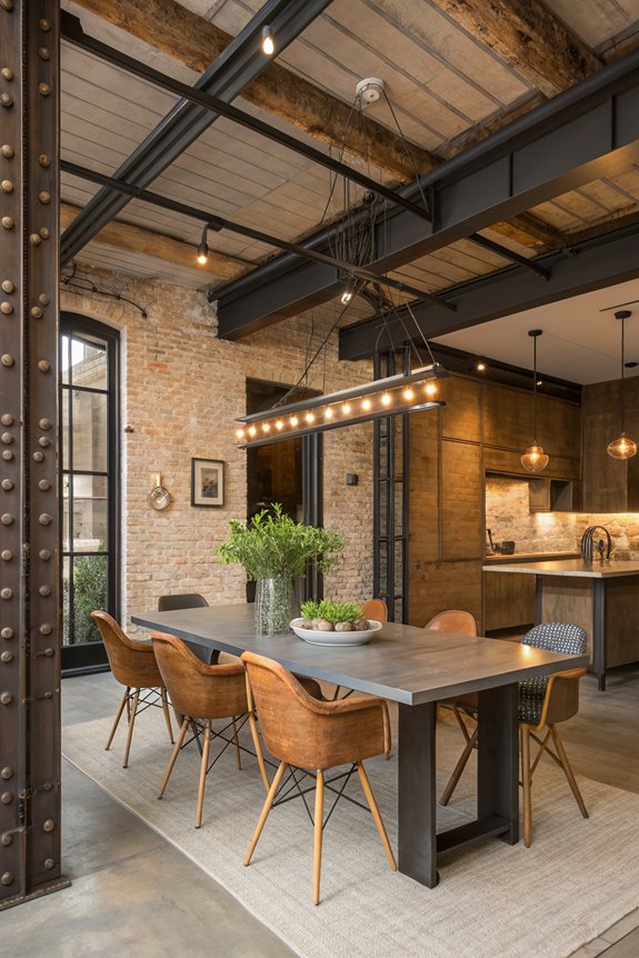 industrial wood and metal