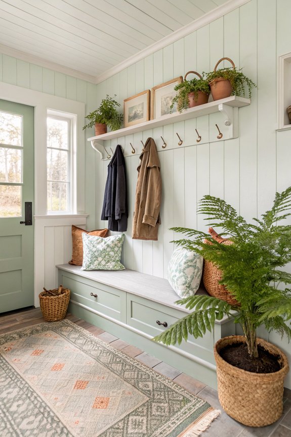 inspiring farmhouse mudroom colors